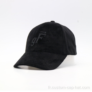 Casquette de baseball en daim de logo personnalisé